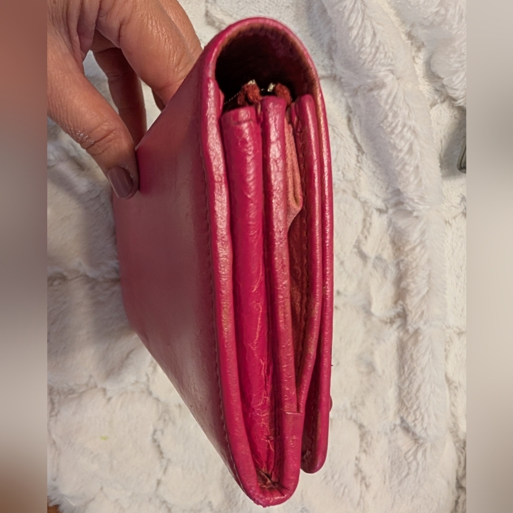 Balenciaga Pink Leather Women's Wallet As Is - Picture 8 of 13